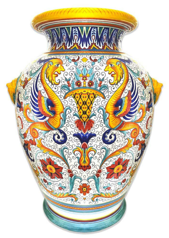 Preview: Vase de sol en majolique de Deruta à décor raffaelesque – art de la Renaissance italienne